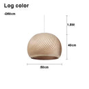 Axyaa Nordic Wooden Round Ball Pendant Lamp for Living Room & Bedroom