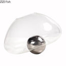 Axyaa Round Glass Vase Hydroponics Desk Decor with Artificial Flowers