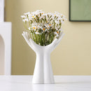 Nordic White Ceramic Vase for Axyaa Home Decor