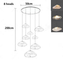 Axyaa Glass Cloud Staircase Pendant Lamp for Apartment Villa Living Room