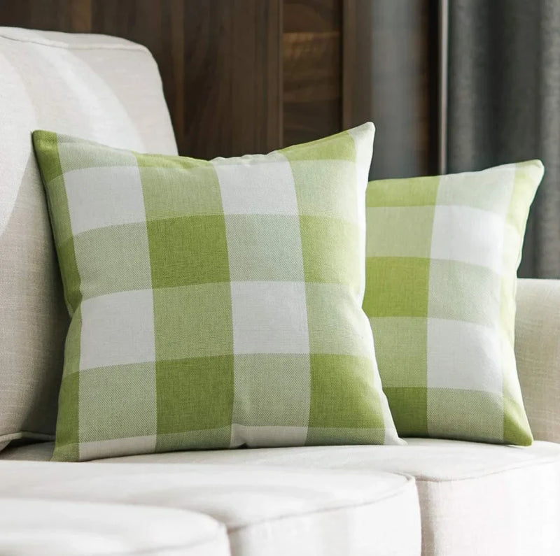 Plaid Pillow Covers 45x45cm for Cozy Home Decor - Axyaa