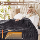 Electric Heating Blanket 10 Levels, Auto Shut Off, Fast Heating, Machine Washable 72x84, Charcoal by Axyaa