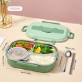 Axyaa Stainless Steel Bento Lunch Box Set with Large Capacity Compartments