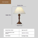 Axyaa Wooden Table Lamp, Wabi-sabi Retro Style, Solid Wood & Metal Bedroom Ambiance