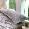 Couple Flannel Fleece Pillowcase Set, 120x48cm, Grey, Axyaa Brand