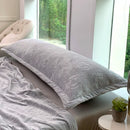 Axyaa Flannel Couple Pillowcase, Cozy Fleece Long Cover, 120x48cm, Grey Home Bedding