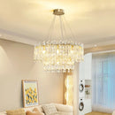 Luxury Crystal Ceiling Chandelier by Axyaa: Elegant LED Indoor Lighting for Living & Dining Room