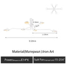 Axyaa Black Spider Serge Mouille Ceiling Chandelier, Industrial Retro Living Room LED Luminaire