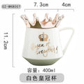 Axyaa Ceramic Couple Coffee Cup Set with Lid