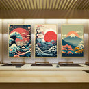 Axyaa Japanese Nature Landscape Canvas Wall Art Prints for Home Decor