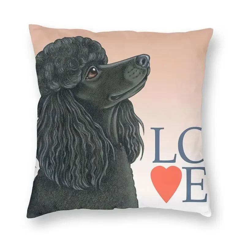 Pink Convertible Pillowcase White Poodle Sofa Cushion Cover Axyaa Home Decor