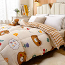 Cartoon Print Warm Winter Quilt: Single-Queen Size, Fluffy & Machine Washable by Axyaa.