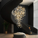 Axyaa Modern Ginko Leaves Chandeliers - Luxury Designer Living Room Staircase Lighting