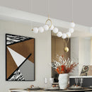 Axyaa Brass Copper Chandelier Modern Living Room Light Fashion Fixtures