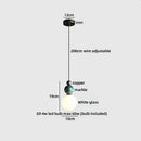Axyaa Glass Ball LED Pendant Light in Modern Nordic Design