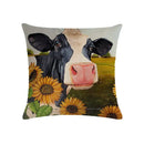 Axyaa Cotton Linen Cushion Cover Sheep Cow Home Decor Throw Pillowcase