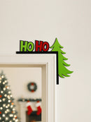 Axyaa Christmas Tree Corner Decor, Green & Red Wall Ornament, Festive Home & Office Decoration