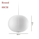 Axyaa White Fabric Lantern LED Pendant Chandelier for Modern Living Spaces