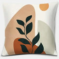 Axyaa Brown Green Abstract Pillow Cover 45x45 - Home Office Bedroom Sofa Car Decoration