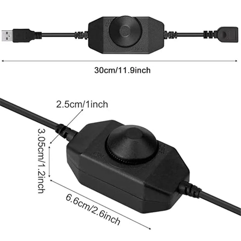 Axyaa LED Strip Lights Dimmer Switch USB Cable - Rotary/Touch Controller