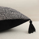 Axyaa Geometric Tassel Cushion Cover: Retro Boho Style Pillowcase for Living Room Sofa