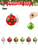 Axyaa Colorful Glitter Christmas Ball Ornaments Set