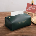 Axyaa Leather Tissue Box Holder Multi-purpose Storage Organizer