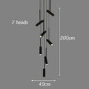 Axyaa Modern Stair Chandelier Pendant Light for Indoor Living Room Lighting