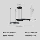 Axyaa Modern Ring LED Chandelier for Living Dining Room Pendant Light