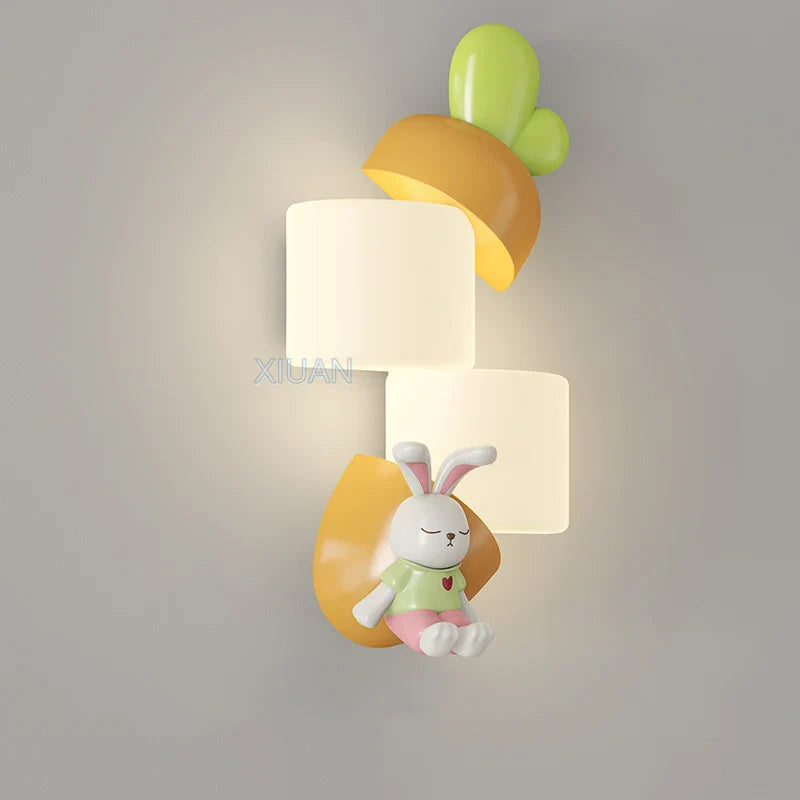 Axyaa Cute Animal Nursery Wall Lamp for Kids Room Décor