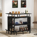 Axyaa Mini Liquor Bar Cabinet & Table for Home Décor & Entertainment