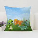 Axyaa Dinosaur Paradise Pillow Cover - Children's Room Decor - Exquisite Kids Gift