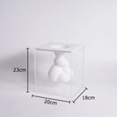 Axyaa Suspended Clouds Vase with Artificial Flowers Decor for Desk Display