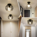 Axyaa Black Metal Ceiling Lights for Interior Decor - Retro E27 Design