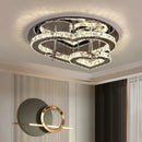 Axyaa Heart Crystal LED Ceiling Lamp for Modern Bedrooms & Living Rooms
