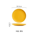 Axyaa 8-inch Ceramic Dinner Plate Set for Steaks, Vegetables, Breads, Desserts & More