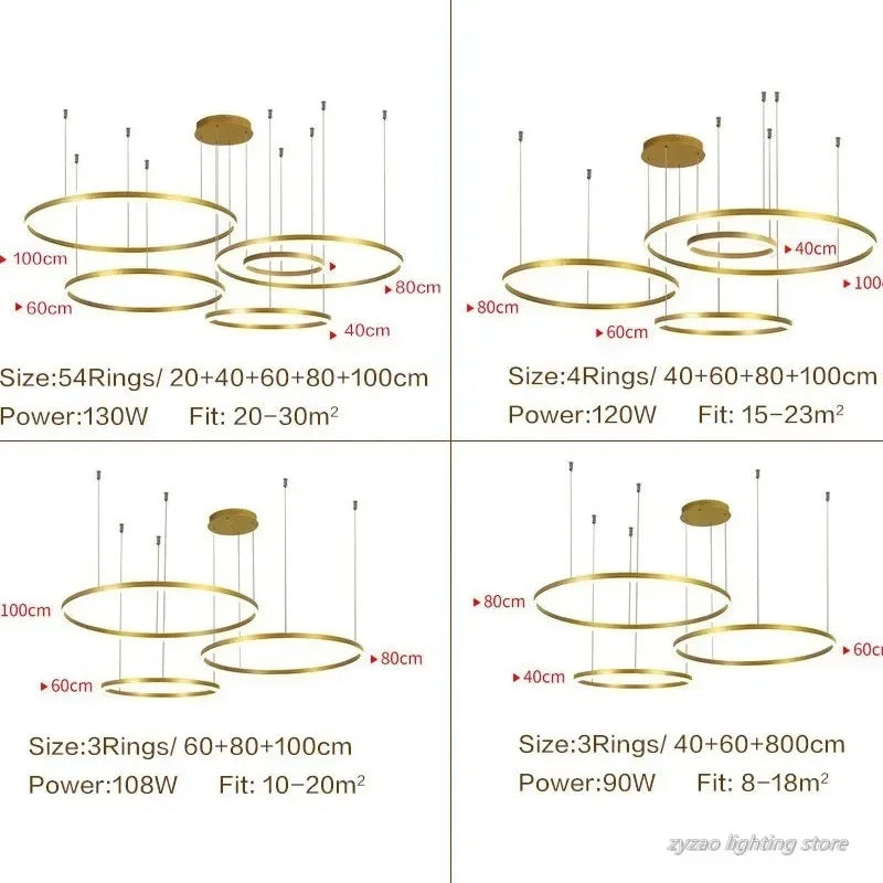 Axyaa Polar LED Chandelier Lighting for Modern Home Decor