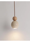 Axyaa Yellow Cave Stone Walnut Pendant Lights - Antique Wabi Sabi Style