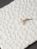 Axyaa White Ceramic Artistic Conception Rectangular Steak Plate
