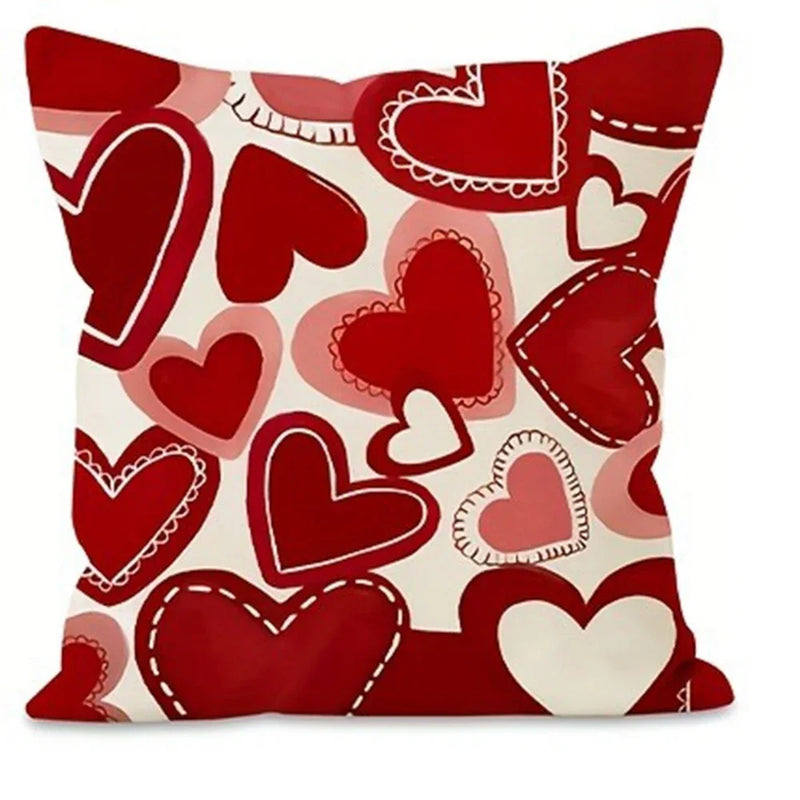 Axyaa Love Print Pillowcase - Romantic Sweet Home Decor & Gift
