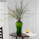 Axyaa Green Cactus Glass Vase: Creative Artificial Flowers Table Decoration