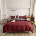 Axyaa Solid Color 4-Piece Bedding Set - Quilt Cover, Bed Sheet, Student Dorm 3-Piece Set