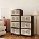Axyaa Foldable Storage Cabinet with Lid - Home Organizer for Clothes & Toys