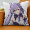 Axyaa Keqing Anime Cushion Cover Pillow Case for Home Sofa Bed Decor