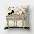 Axyaa Butterfly Cat Animals Design Pillowcase - Nordic Home Decor