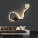 Axyaa Modern Minimalist LED Wall Lamp for Living Room Bedroom, Indoor Black White Light