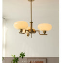 Axyaa Retro Glass Chandelier Warm Light American Style Hall Light