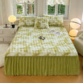 Axyaa Imitation Rabbit Velvet Fleece Bed Skirt - Winter Warm Mattress Cover