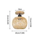 Axyaa LED Bamboo Woven Ceiling Light Fixture - Decorative Lighting