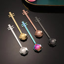 Axyaa Guitar Spoon Set-Coated 304 Stainless Steel-Creative Musical Instrument Dessert Spoon